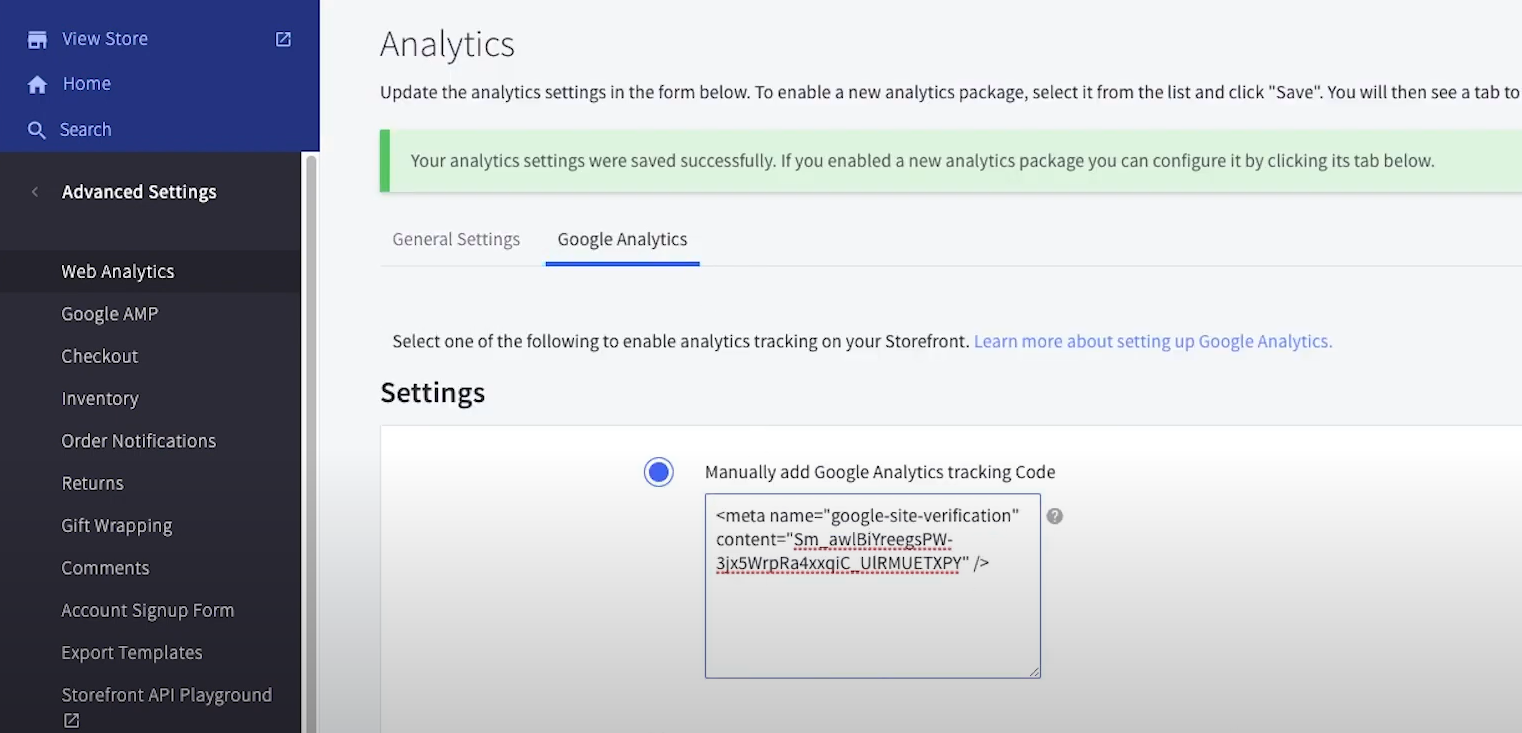 XML Sitemap Google Analytics BigCommerce 